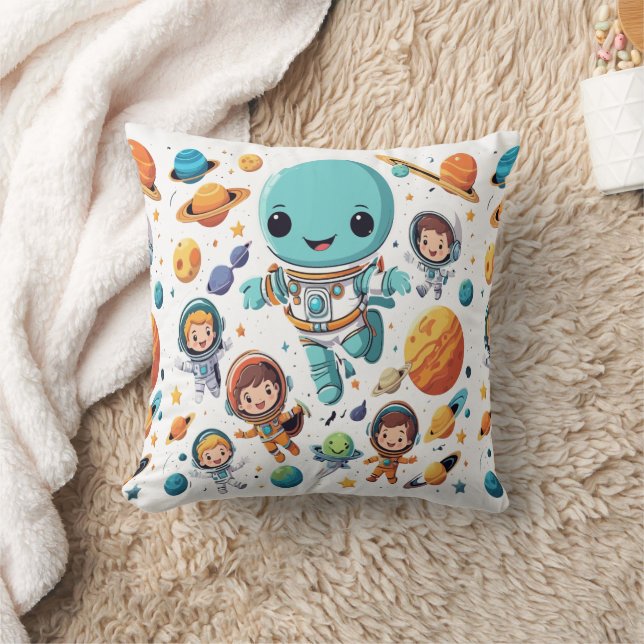 Coussin Space Explorer Enfants avec de mignons Aliens et p (Couverture)