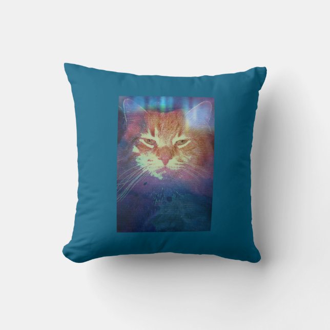 Coussin Space Kitty Dit Lire Mes Yeux Jeter L'Oreiller (Recto)