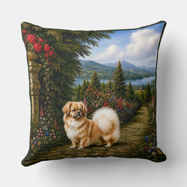 Coussin Spaniel Tibétain de la Renaissance (Verso)