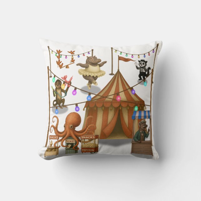 Coussin spectacle du cirque Dingaling Bros (Recto)