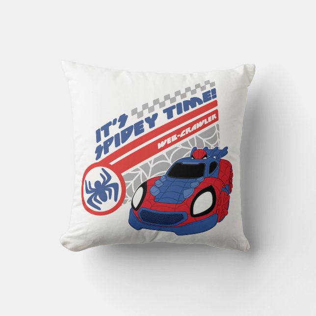 Coussin Spidey Conduisant Son Web-Crawler (Recto)