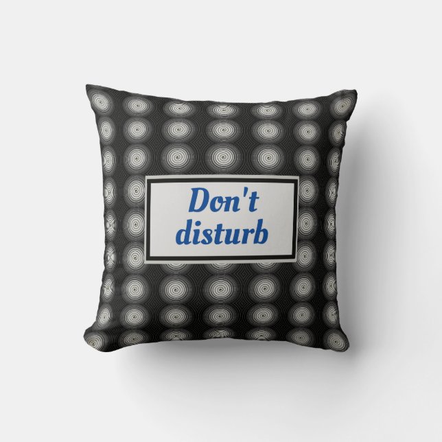 Coussin Spirale Noire Et Blanche (Recto)
