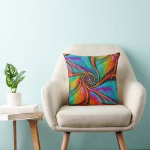 Coussin Spirales Abstraites de l'énergie - motif sans soud