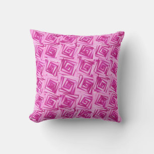 Coussin Spirales Carrés modernes, orchidée et violet