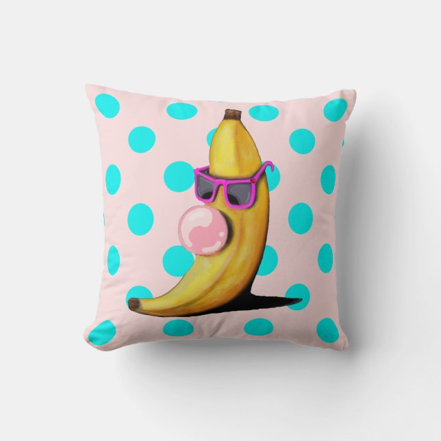 Coussin Splitz et turquoise Dotz (Recto)