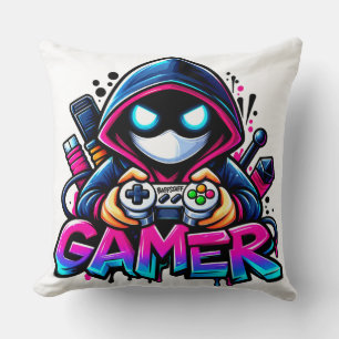 Coussin Spooky Gaming – Manette fantôme de joueur Hallowee