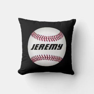 Coussin sports de baseball ajouter votre texte personnalis