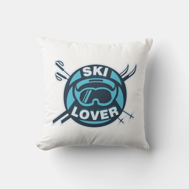 Coussin Sports d'hiver pour amateurs de ski (Recto)