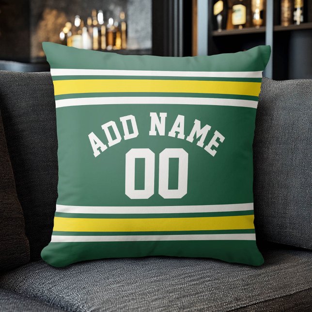 Coussin Sports Team Football Jersey Nom personnalisé Numér (Custom Sports Pillow for a Man Cave)