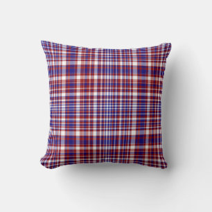 Coussin Sq.Plaid Coussin, Collection Rouge-Blanc-Bleu 03