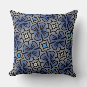 Coussin Square cushion Jimette Design blue gray black