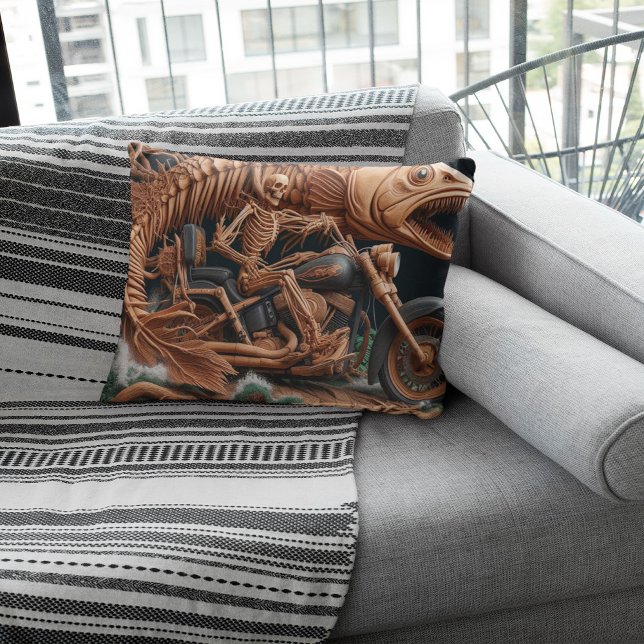 Coussin squelette a roulé son vélo à hélico sur la piste (Créateur téléchargé)