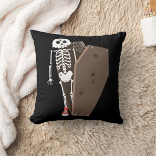 Coussin Squelette et café Halloween Design