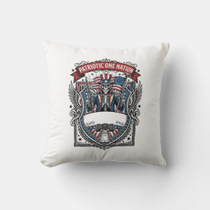 Coussin Squelette oncle Sam patriotique sombre squelette p