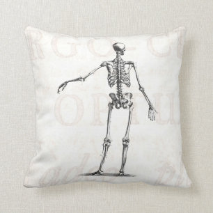 Coussin Squelettes antiques squelettiques d'anatomie de