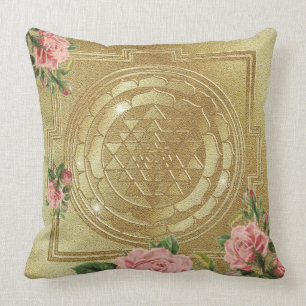 Coussin SRI YANTRA et le parfum des Roses - Jeter l'oreill