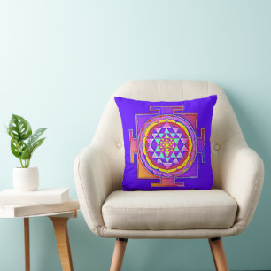 Coussin Sri Yantra - Symbole hindouiste Design 1