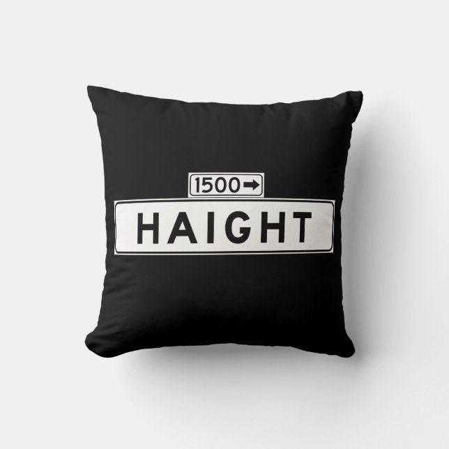 Coussin St de Haight, plaque de rue de San Francisco (Recto)