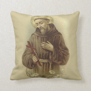 Coussin St Francis du saint patron d'Assisi des animaux