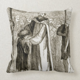 Coussin St Le Columba bénit un garçon sauvage, 'du Th de