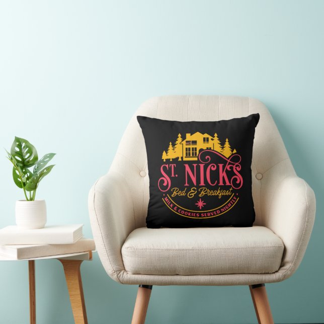 Coussin ST-NICKS CHAMBRES D'HÔTE et petit-déjeuner drôle N (Chaise)