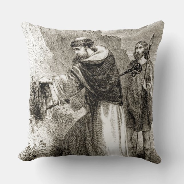 Coussin St Patrick marquant le bouclier de Connal avec la (Recto)