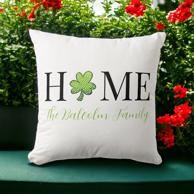 Coussin St Patrick's Day Accueil Polka Dot Shamrock Custom (Créateur téléchargé)