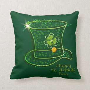 Coussin St. Patrick's Day Top Hat & Coins