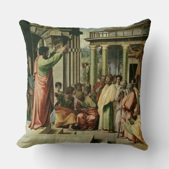 Coussin St Paul prêchant à Athènes (bande dessinée pour le (Recto)