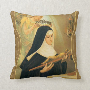 Coussin St Rita de Cascia w/Crown d'ange d'épines