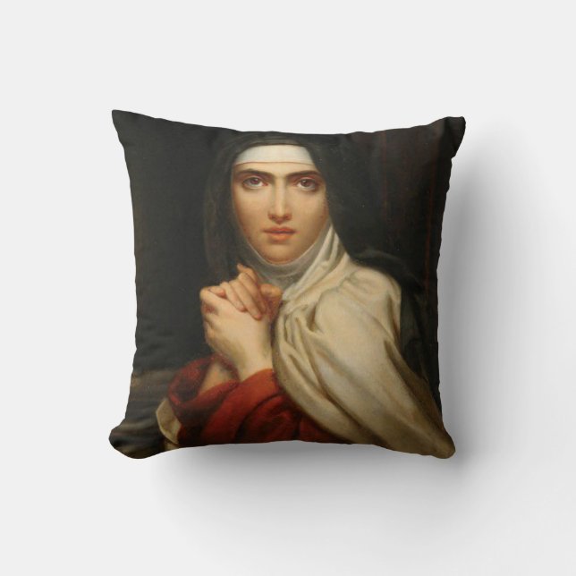 Coussin St Teresa de nonne de Carmélite d'Avila (Recto)