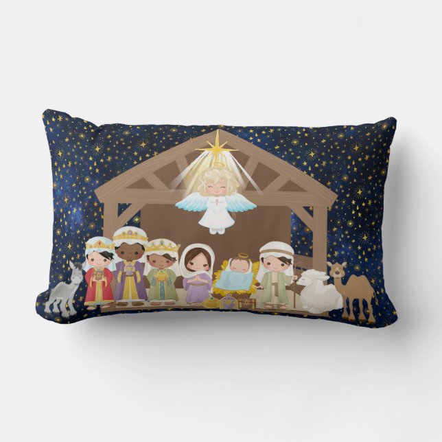 Coussin stable de sages de Jésus trois de bébé de (Recto)
