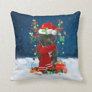 Coussin Staffordshire Bull Terrier chien avec cadeau de No