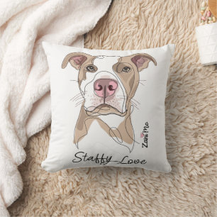 Coussin Staffy Love - Zani Mo Protection