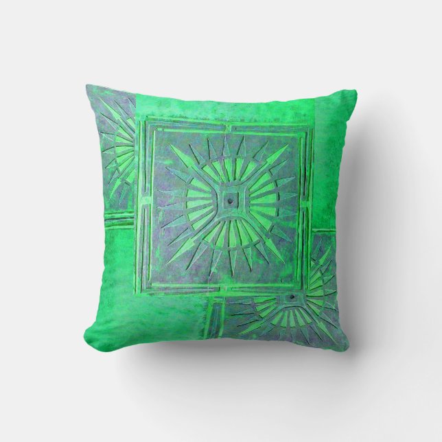 Coussin STAR DU MATIN, Aqua Blue GreenTurquase (Recto)