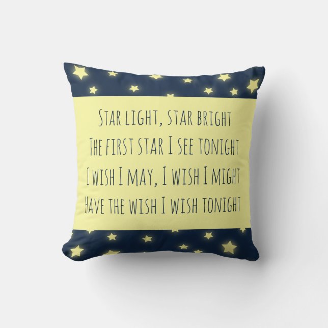 Coussin Star Light, Star Bright Baby shower Nursery (Recto)