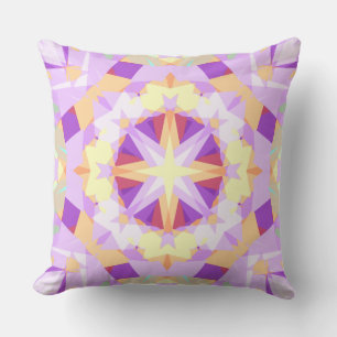 Coussin Star moderne Noël Festive violet or jaune