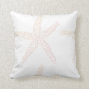 Coussin Starfish Plage Côtière Blanc Lumière Pastel Ora