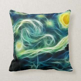 Coussin Starry Night Van Gogh Fractal Art