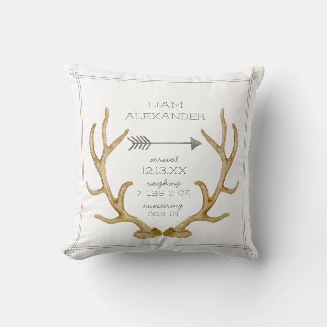 Coussin Stat de Bohème de naissance de bébé de flèche (Recto)