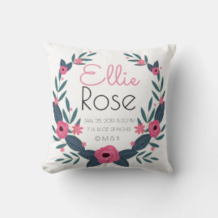 Coussin Stat personnalisée de disque de naissance de