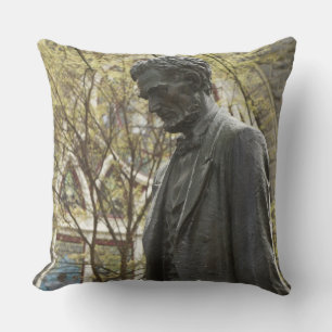 Coussin Statue d'Abraham Lincoln, Portland, Oregon