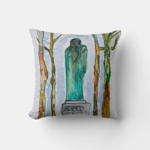 Coussin Statue de Balzac par Rodin Paris, France