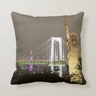Coussin Statue de la liberté et de l'horizon de New York