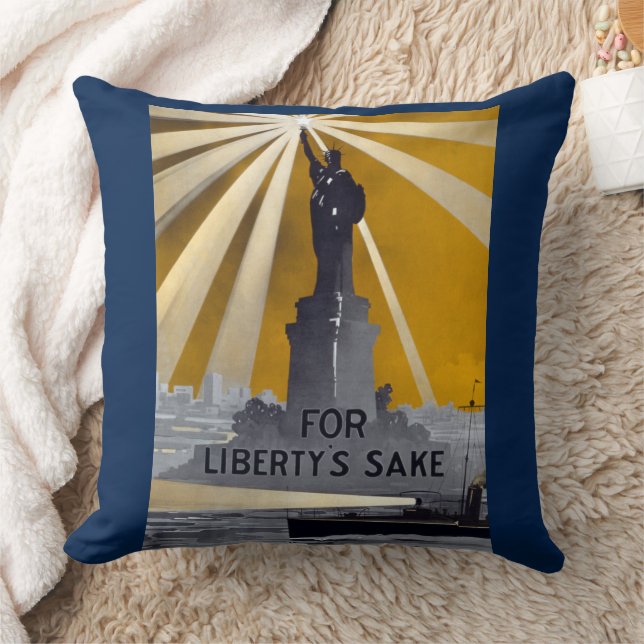 Coussin Statue de la Liberté Torch et de la Marine américa (Couverture)