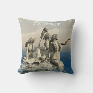 Coussin Statue de sirènes. Personnalisé