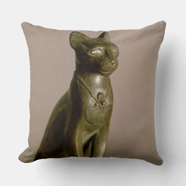 Coussin Statuette d'un chat représentant la déesse Bastet (Recto)
