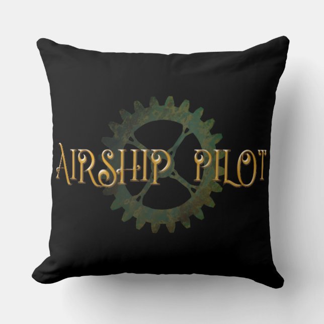 Coussin Steampunk Airship Pilot  (Recto)