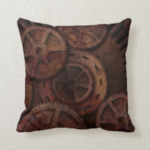 Coussin Steampunk embraye la mode industrielle