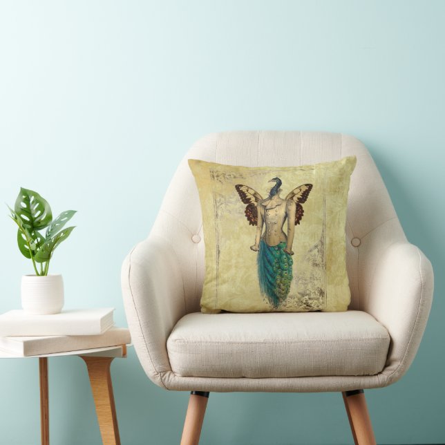 Coussin Steampunk Imaginaire Peacock Gold (Chaise)